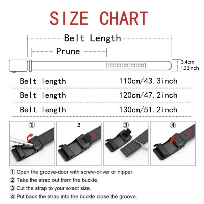 Men's High-Quality Belt 110cm 120cm 130cm Luxury Belt - Image 3