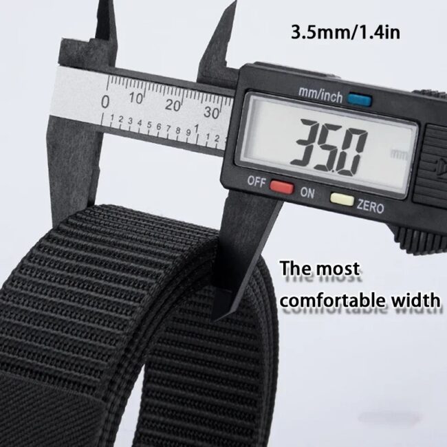 Men Canvas Nylon Belt Automatic Buckle Belt Quick Release Casual Jeans Waistband - Image 3