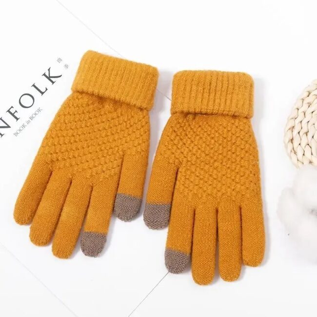 Cycling Touch Screen Gloves Female Winter Cute Student Cycling Warm And Cold Korean Version - Image 4