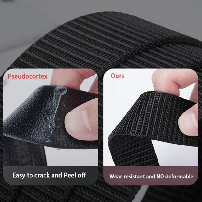 Men Canvas Nylon Belt Automatic Buckle Belt Quick Release Casual Jeans Waistband - Image 7