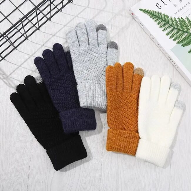 Cycling Touch Screen Gloves Female Winter Cute Student Cycling Warm And Cold Korean Version - Image 7
