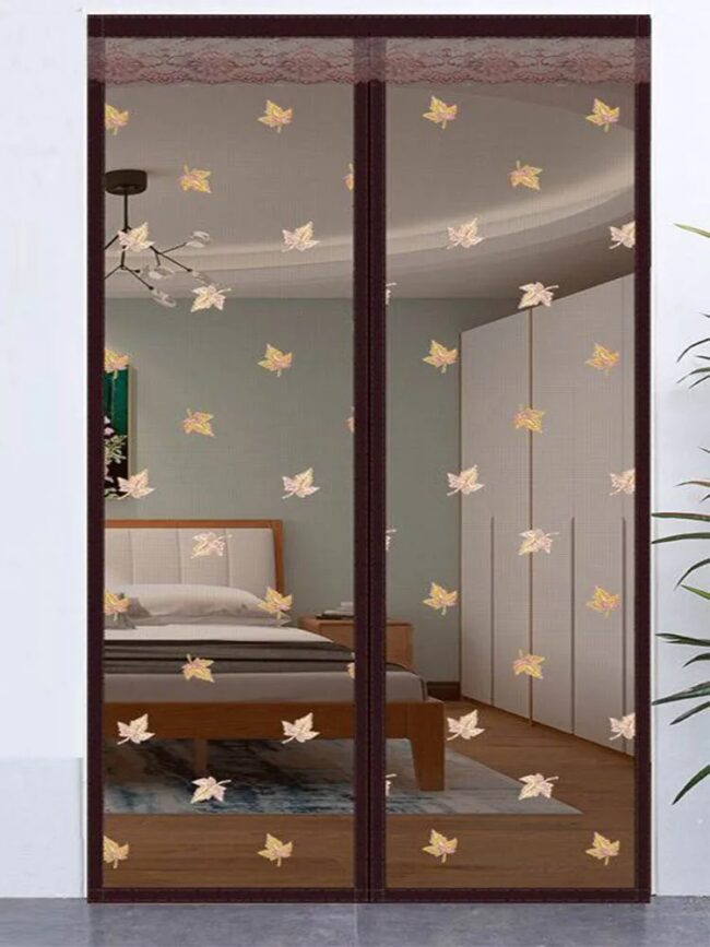 New Embroidery Magnetic Screen Door Curtain Anti Mosquito Insect Fly Bug No Punching Curtains Living Room Door Screens Mesh Home - Image 5