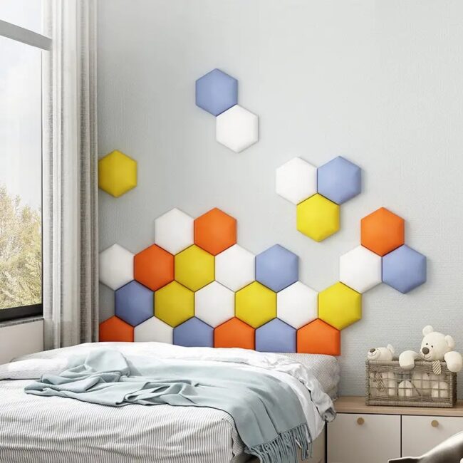 Hexagon Adhesive Bed Headboard Nordic Style Kids Room Decor Head Board 90 135 145 150 160cm Cabecero Cama Tete De Lit Wall Panel - Image 4