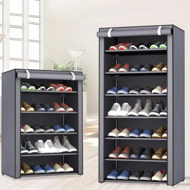 Simple shoe rack rack door door household dormitory joints with multi-function dustproof storage artifact assembly shoe cabinet - Image 3
