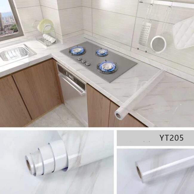 40cm decorative waterproof and mildew proof marble self-adhesive wallpaper bathroom cabinet countertop kitchen wall sticker - Image 4
