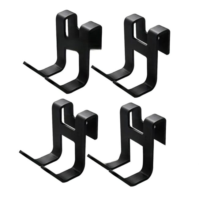 4PCS Metal S-shaped Hook Non-punch Kitchen Bathroom Cabinet Door Hooks Coat Towels Storage Hat Hanger Holders Organizer - Image 4