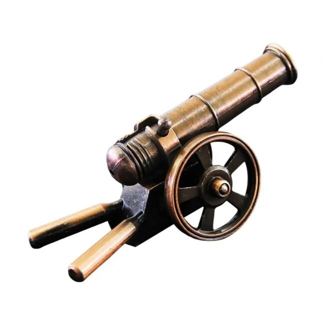 Mini Alloy Cannons Figurine Artillery Launcher Model Statue Sculpture Crafts Home Office Desktop Decor Ornament Birthday Gift