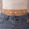Bohemia Fashion Starfish Shell Belly Chains for Women Summer Beach Rice Beads Beaded Body Chain Bikini Jewelry Gfits 2024 New