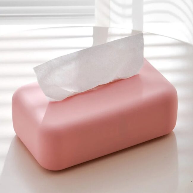 Light Luxury Tissue Box Soft Waterproof Tissue Box Cover Silicone Reusable Wet Wipe Box Holder Bathroom Kitchen Paper Holder - Image 5