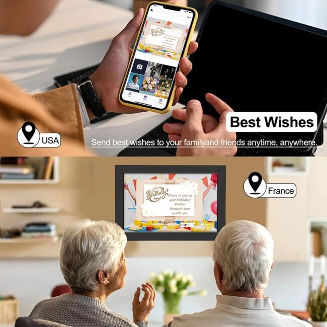WiFi Digital Photo Frame 10.1 Inch 32GB Smart Digital Picture Frame with 1280x800 IPS HD Touch Screen Digital Frame Gift - Image 6