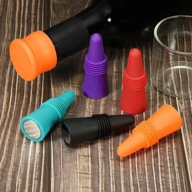 1PC Silicone Wine and Beverage Bottle Cap Set Leak Proof Champagne Bottles Sealer Stoppers Wine Cork Saver Stopper Reusable - Image 3