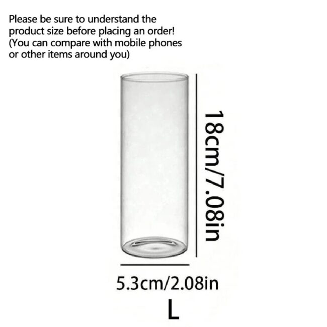 Clear Cylinder Glass Candle Holder Pillar High Borosilicate Glass Candle Holder Vase Wedding Party Decor(Candles Not Included) - Image 10