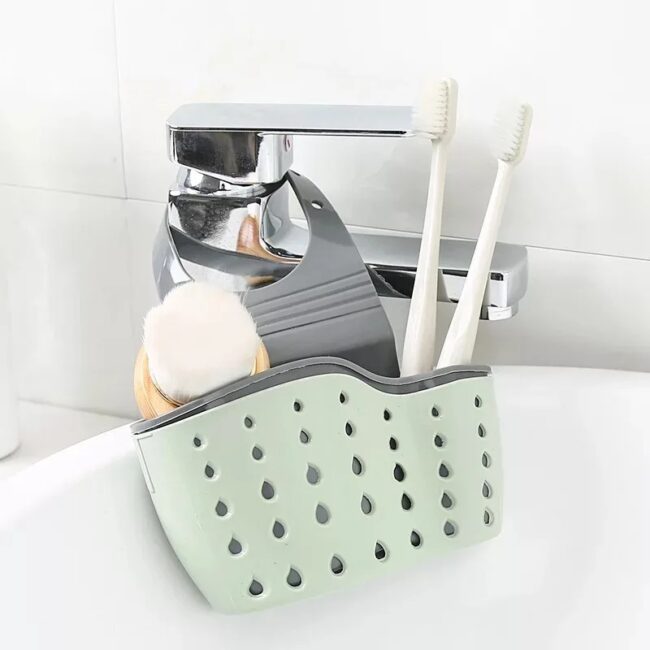 Double-layer Sink Hanging Bag Kitchen Rack Faucet Sponge Holder Storage Hanging Basket Kitchen Storage Rack Sink Accessories - Image 8