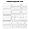25pc Drawer Organizers Set Clear Plastic Desk Dividers Bins Bedroom Dresser Office Storage Box for Makeup Jewelries Gadgets