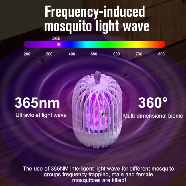 Insect Trap Mosquito Killer and Flying Insect Killer Indoor Light with Hanging Ring Electric Insect Iller Light(No Battery) - Image 3