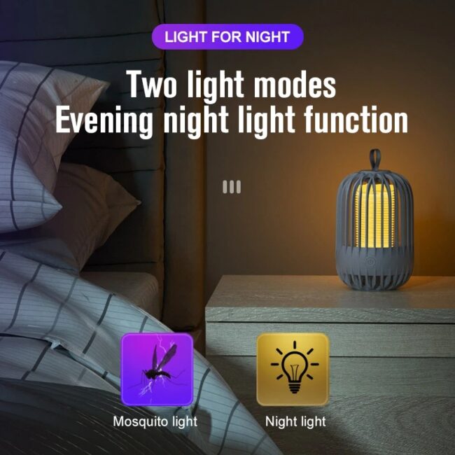 Insect Trap Mosquito Killer and Flying Insect Killer Indoor Light with Hanging Ring Electric Insect Iller Light(No Battery) - Image 5