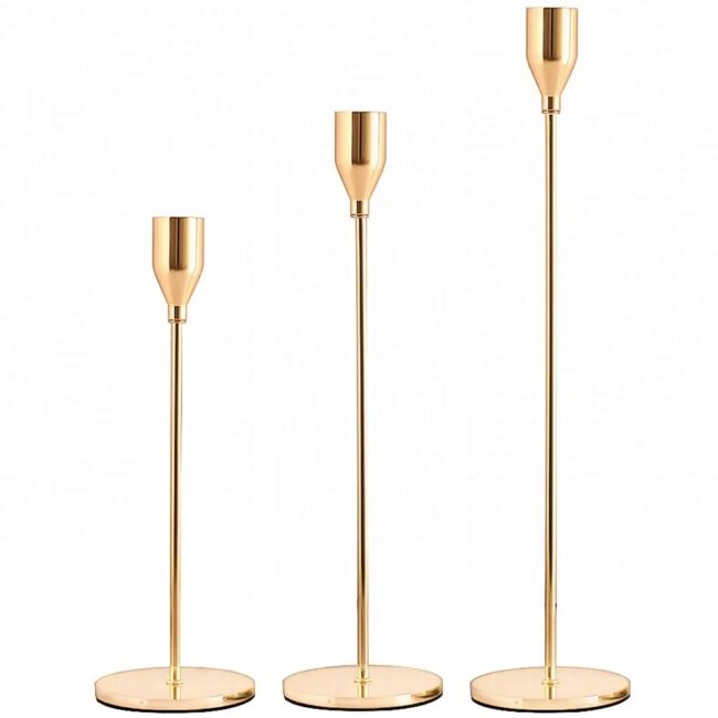 3Pcs/Set Chinese Style Metal Candle Holders Simple Golden Wedding Decoration Bar Party Living Room Decor Home Decor Candlestick - Image 10