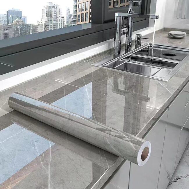 40cm decorative waterproof and mildew proof marble self-adhesive wallpaper bathroom cabinet countertop kitchen wall sticker - Image 21