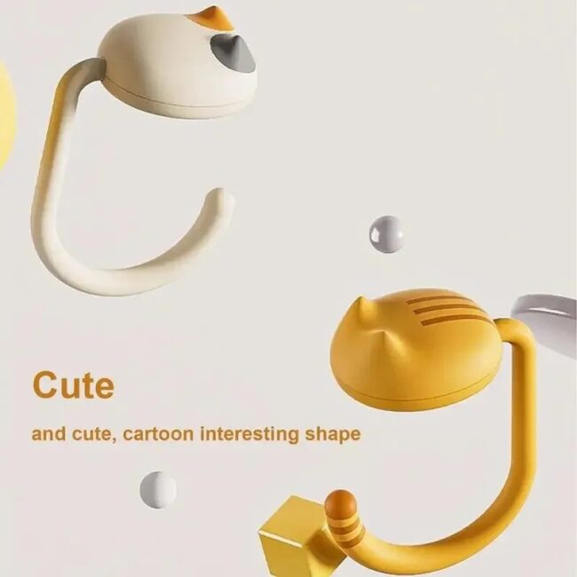 Cute Cat Tail Purse Hook Portable Multifunctional Table Purse Bag Hooks for Home School Saving Space - Image 3