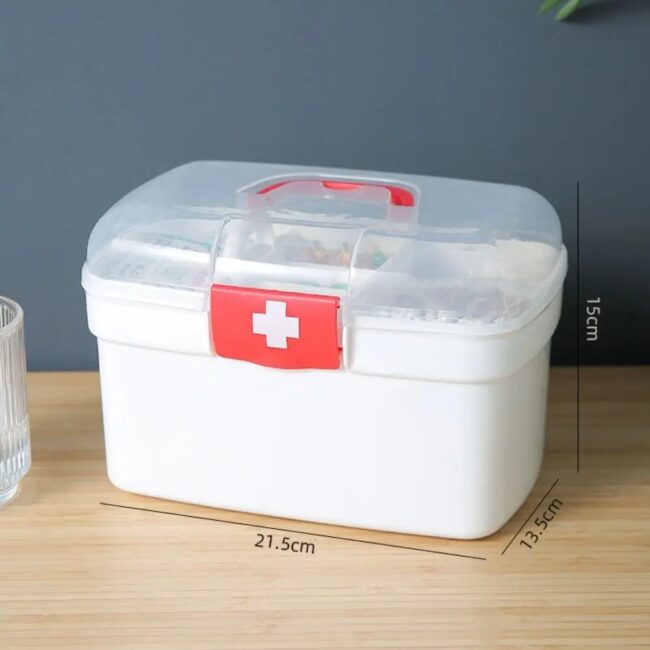 Large Capacity Medicine Organizer Storage Container Family Chest Portable Emergency Kit Box - Image 6