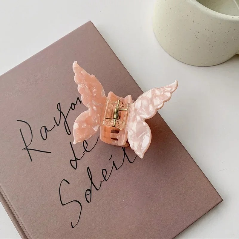 New French Retro Butterfly Hair Clips Acetate Hair Claw Clip Sweet Cute Fairy Gradient Hairclips Girls Trendy Hair Accessories - Image 5