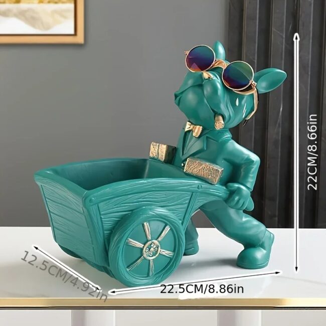Builder French Bulldog With Barrow Dog Statue Live room Decor Resin Sculpture Table Decoration Ornament Decor Dog Figurine - Image 7