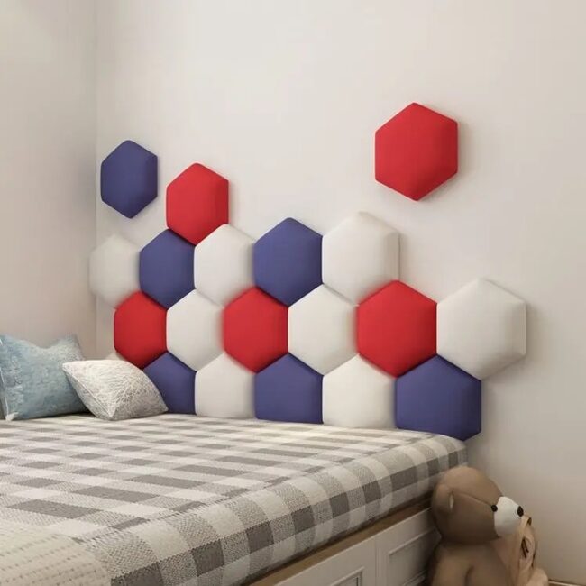 Hexagon Adhesive Bed Headboard Nordic Style Kids Room Decor Head Board 90 135 145 150 160cm Cabecero Cama Tete De Lit Wall Panel - Image 5