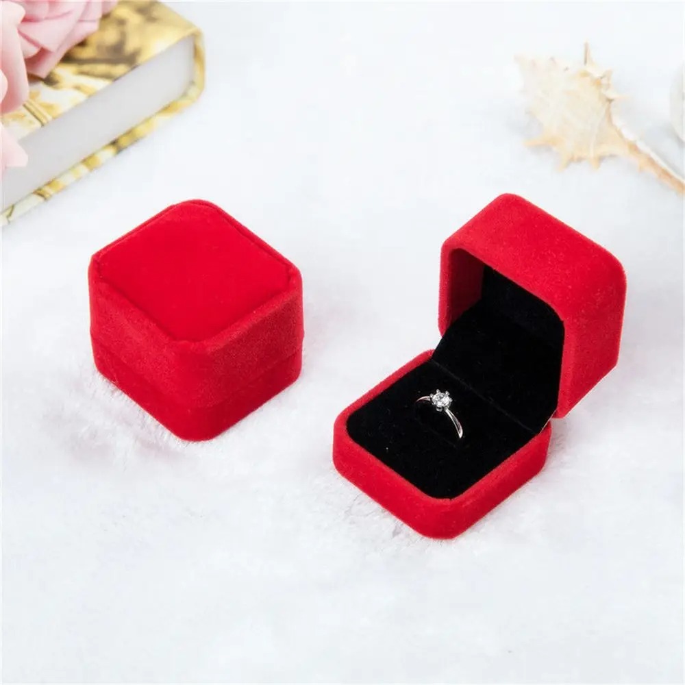 Velvet Jewelry Box Octagonal Earring Ring Box Wedding Ring Box Jewelry Display Holder Organizer Storage Gift Packaging Case - Image 4