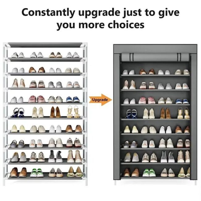 Simple shoe rack rack door door household dormitory joints with multi-function dustproof storage artifact assembly shoe cabinet - Image 6