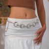 Ingemark Vintage Silver Color Moon Star Waist Belly Chain for Women Summer Bikini Goth Dress Belt Rave Nightclub Body Jewelry