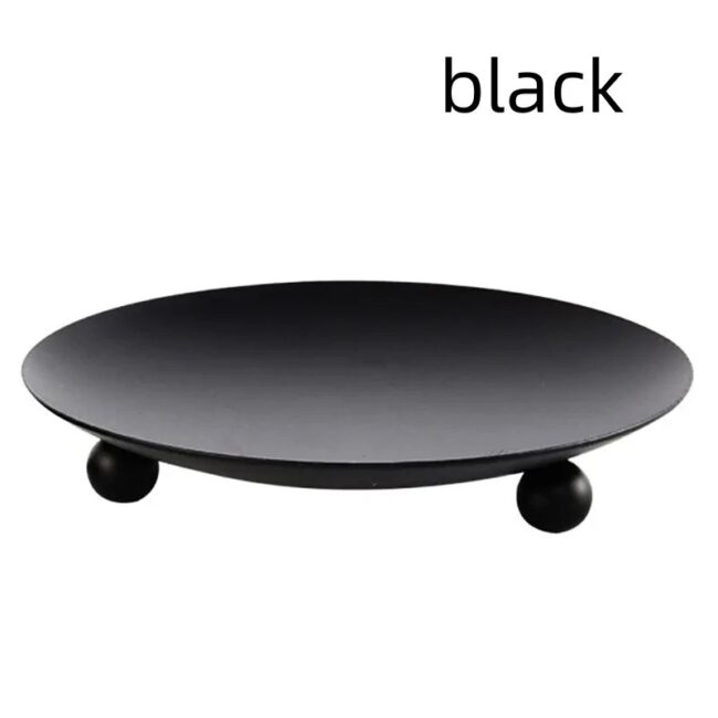 7/9/11cm Iron Plate Candle Holder Decorative Iron Pillar Candle Plate Pedestal Candle Stand for Wax Candles Spa Birthday Party - Image 6