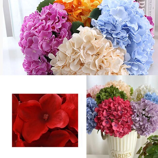 58cm Artificial Flowers Silk Hydrangea Bouque for Wedding Home Party Living Room Table Decoration Accessories - Image 5