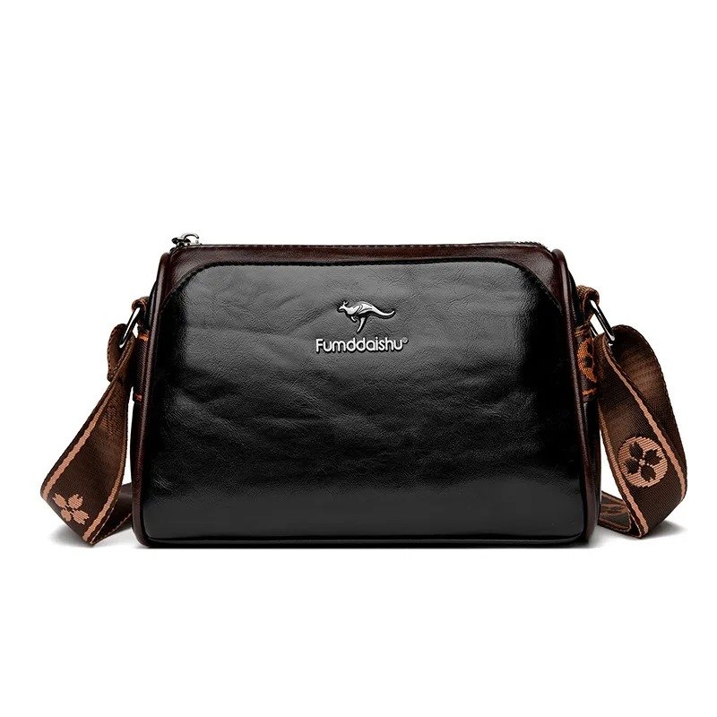 Women's shoulder bag Women's bag retro double-sided pillow bag large capacity solid color shoulder bag crossbody bag - Image 2