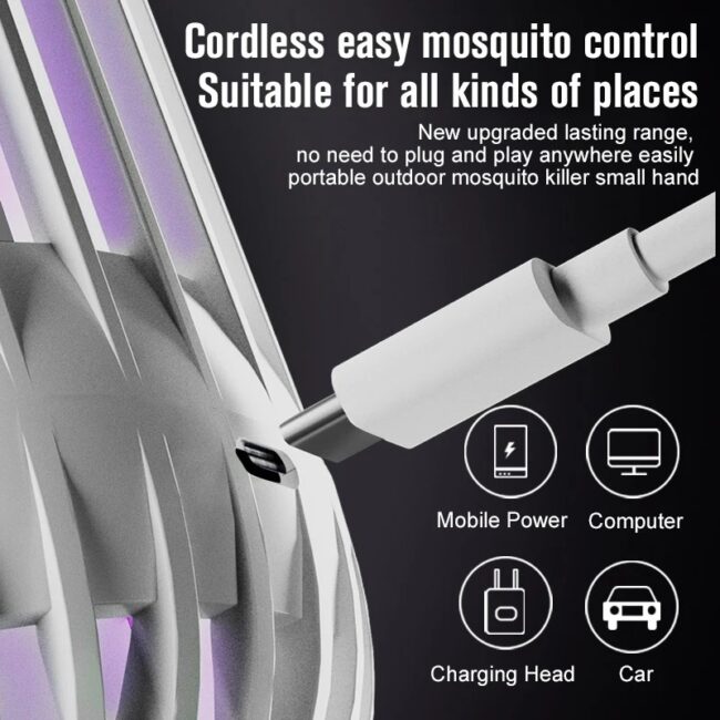 Insect Trap Mosquito Killer and Flying Insect Killer Indoor Light with Hanging Ring Electric Insect Iller Light(No Battery) - Image 4