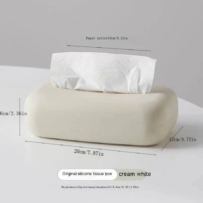 Light Luxury Tissue Box Soft Waterproof Tissue Box Cover Silicone Reusable Wet Wipe Box Holder Bathroom Kitchen Paper Holder - Image 6