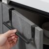 1pc Contemporary Stainless Steel Kitchen Towel Hook, Wall Mount Easy Install, Modern Design for Home Organization