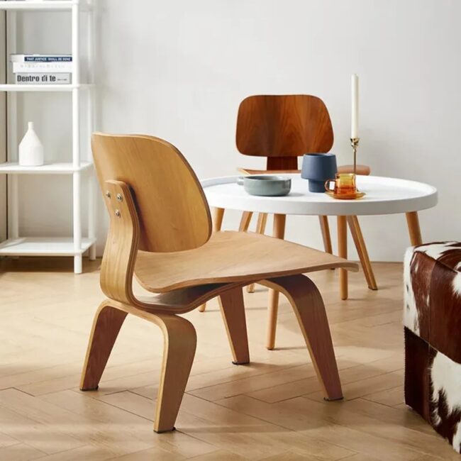 Living Room Chairs Nordic Solid Wood Leisure Chair Creative Simple Modern Designer Single Sofa Chair Aircraft Shell Chair - Image 5