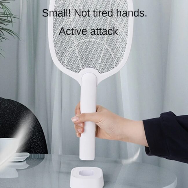 Mosquito Killer Lamp USB Rechargeable Electric Foldable Mosquito Killer Racket Fly Swatter Repellent Lamp Zapper Insects Racket - Image 3