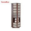 SucceBuy Media Storage Cabinet Rotating Media Tower Protects And Organizes Music Movie Video Games CD or Memorabilia Collections