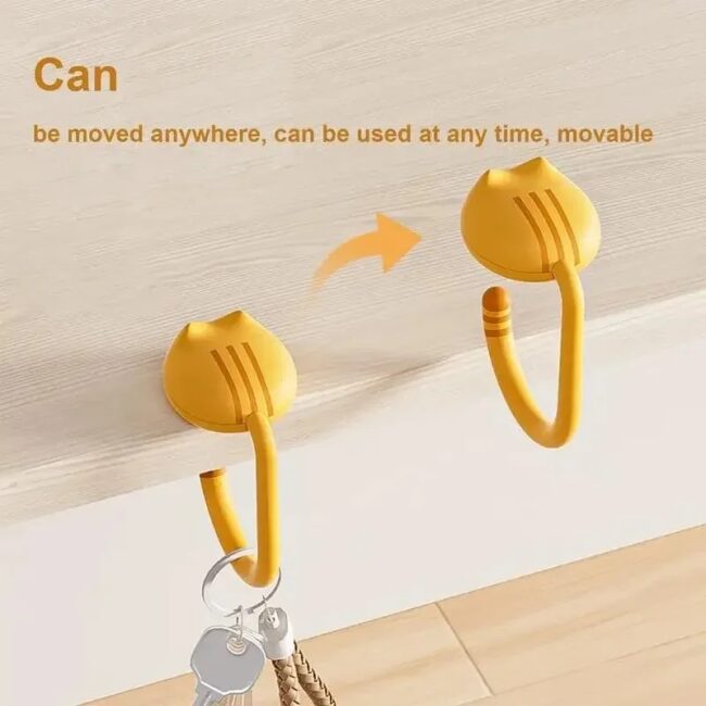 Cute Cat Tail Purse Hook Portable Multifunctional Table Purse Bag Hooks for Home School Saving Space - Image 5