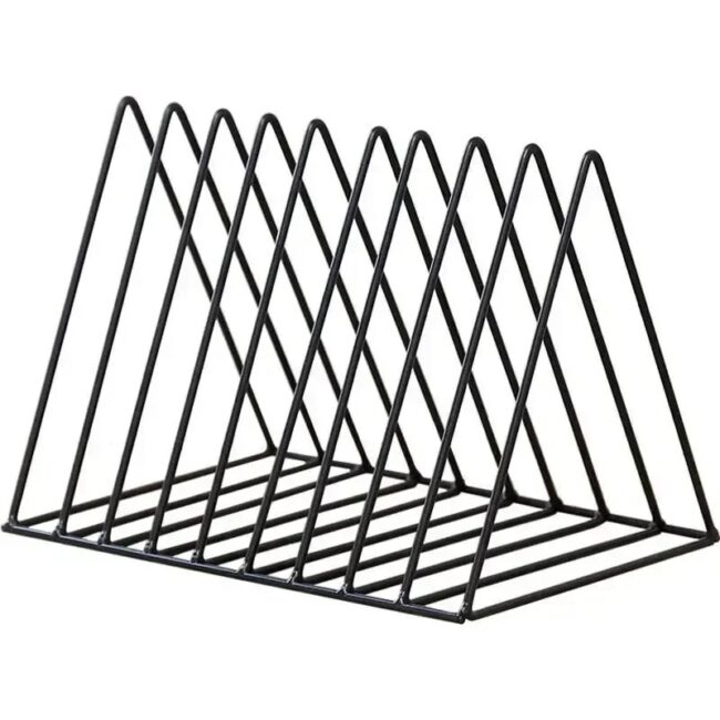 Vinyl Record CD Magazine Storage Rack Album Display Rack Multifunctional Vertical Creative European Art Collection - Image 5