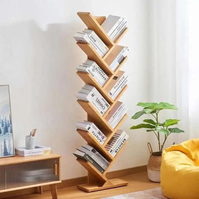 Reading Nordic Cd Racks Brown Organizers Accent Wall Shelf Luxury Cd Racks Minimalist Vinyl Platenhouder Livingroom Furniture - Image 4
