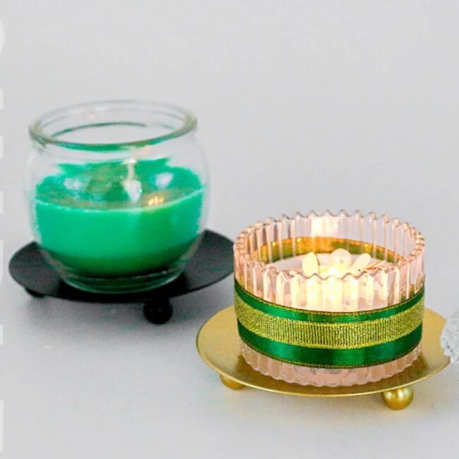 7/9/11cm Iron Plate Candle Holder Decorative Iron Pillar Candle Plate Pedestal Candle Stand for Wax Candles Spa Birthday Party - Image 4
