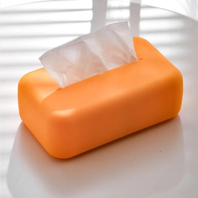 Light Luxury Tissue Box Soft Waterproof Tissue Box Cover Silicone Reusable Wet Wipe Box Holder Bathroom Kitchen Paper Holder - Image 9