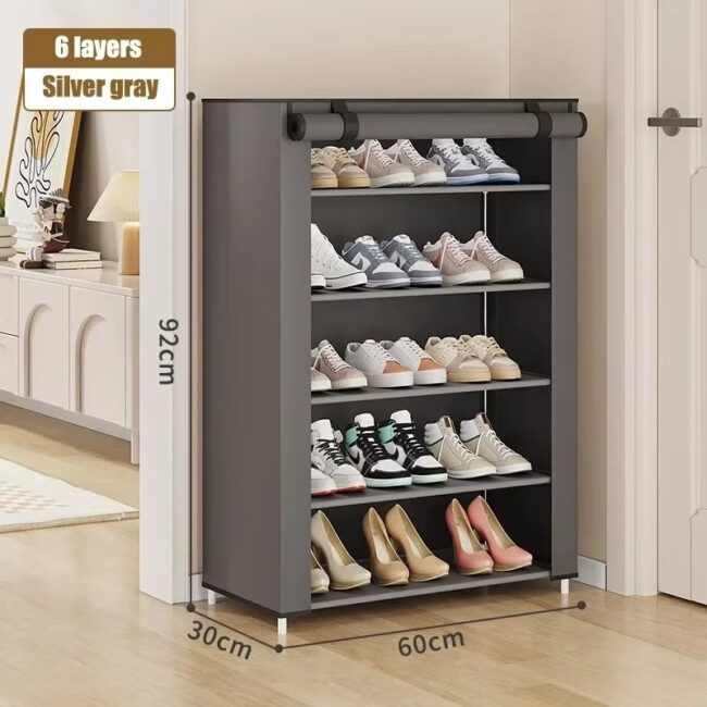 Simple shoe rack rack door door household dormitory joints with multi-function dustproof storage artifact assembly shoe cabinet - Image 7