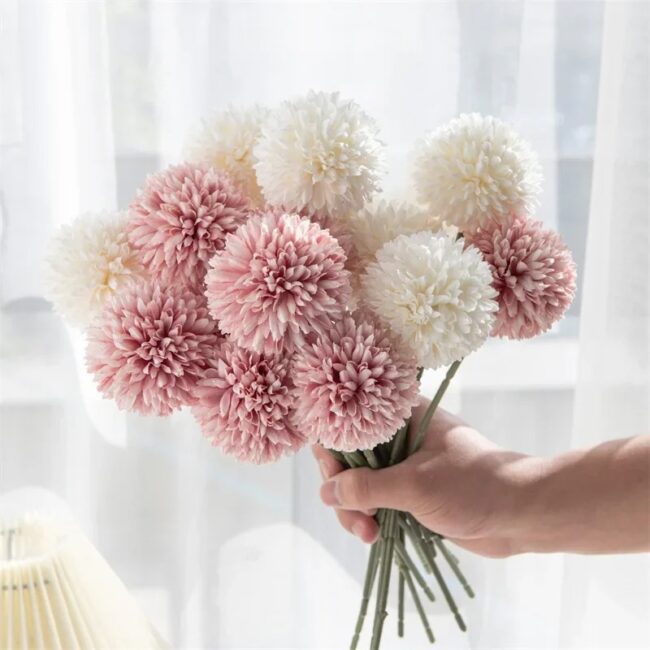 5 PCS Hydrangea Artificial Flowers Bouquet for Home Bedroom Decor Wedding Garden Decoration Craft Vases Flower Arrangement Accessories