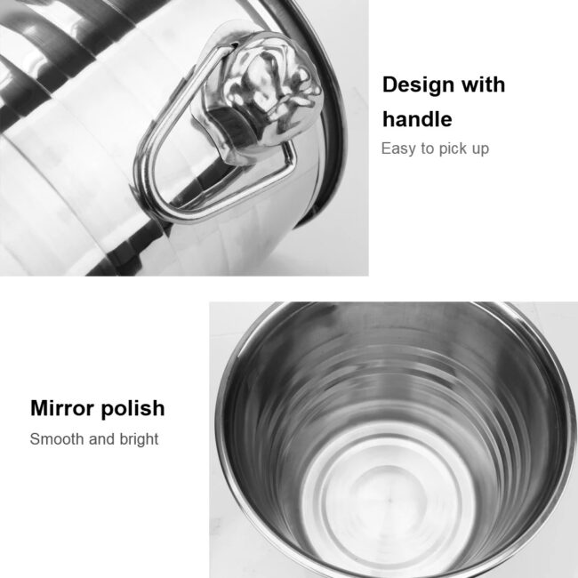 Wine Beer Cooler Bucket 5L Stainless Steel Ice Cube Maker For KTV Bar Kitchen Party Barware Champagne Wine Beer Bucket - Image 4