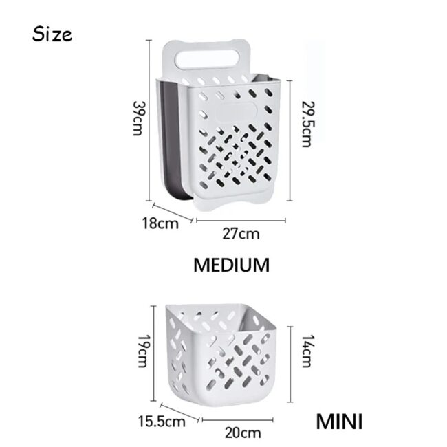 Large Folding Storage Basket Wall Portable Hampers With Removable Liner Bag Fabric Space-Saving For Home Supplies Wastebasket - Image 6
