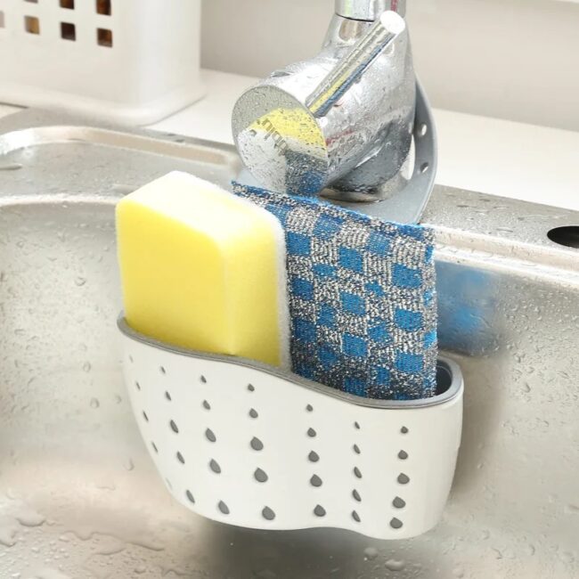 Double-layer Sink Hanging Bag Kitchen Rack Faucet Sponge Holder Storage Hanging Basket Kitchen Storage Rack Sink Accessories - Image 7