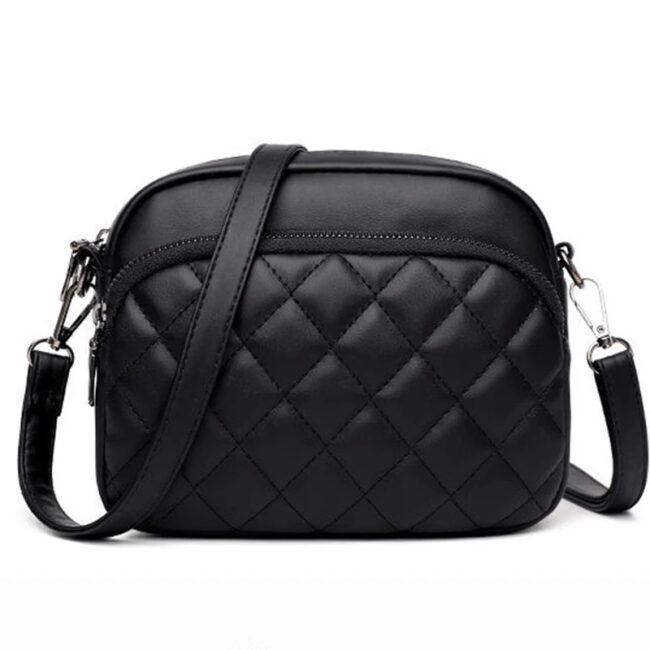 Neutral style shoulder bag for men and women, suitable for travel and photography. Made of PU material.